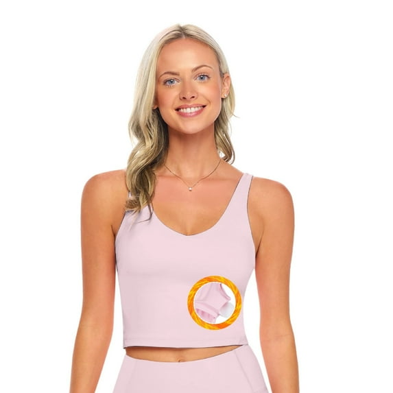 M&M SCRUBS Women’s Longline Wirefree Padded Medium Support Sports Bra (XX-Large, Pink)