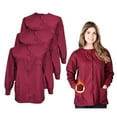 thumbnail image 1 of M&M SCRUBS Women's Scrub Jacket Warm Up Lightweight Medical Scrub Jacket - Pack of 3 Set (Burgundy, 5X-Large), 1 of 6