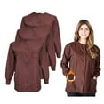 thumbnail image 1 of M&M SCRUBS Women's Scrub Jacket Warm Up Lightweight Medical Scrub Jacket - Pack of 3 Set (Chocolate, 5X-Large), 1 of 6
