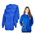 thumbnail image 1 of M&M SCRUBS Women's Scrub Jacket Warm Up Lightweight Medical Scrub Jacket - Pack of 3 Set (Dark Royal Blue, XX-Large), 1 of 6
