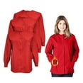thumbnail image 1 of M&M SCRUBS Women's Scrub Jacket Warm Up Lightweight Medical Scrub Jacket - Pack of 3 Set (Red, XX-Large), 1 of 6