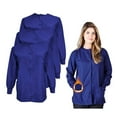 thumbnail image 1 of M&M SCRUBS Women's Scrub Jacket Warm Up Lightweight Medical Scrub Jacket - Pack of 3 Set (True Navy Blue, Large), 1 of 6