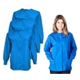 thumbnail image 1 of M&M SCRUBS Women's Scrub Jacket Warm Up Lightweight Medical Scrub Jacket - Pack of 3 Set (True Royal Blue, XX-Large), 1 of 6