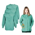 thumbnail image 1 of M&M SCRUBS Women's Scrub Jacket Warm Up Lightweight Medical Scrub Jacket - Pack of 6 Set (Surgical Green, Medium), 1 of 5