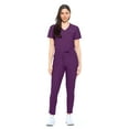 thumbnail image 1 of M&M SCRUBS Women's Scrub Set Ultra Stretch Form Fitting Scrubs for Women Set (Eggplant, Medium), 1 of 1