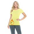 thumbnail image 1 of M&M SCRUBS Women's Short Sleeve Round-Neck T-Shirt Under Scrub (Yellow, Large), 1 of 5