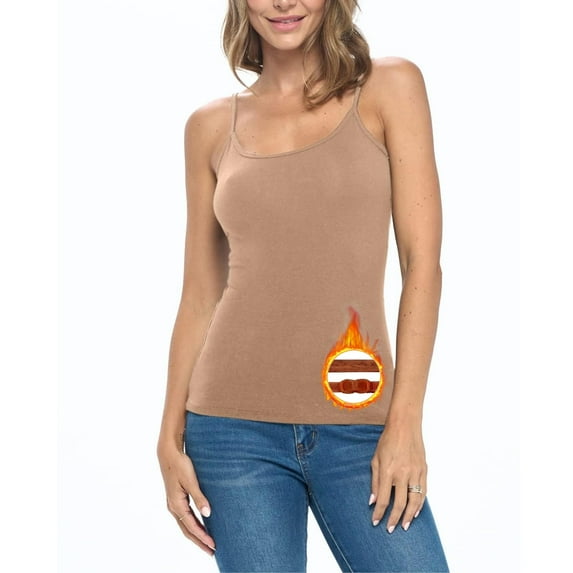M&M SCRUBS Women's Soft and Breathable Cotton Stretch Camisole with Adjustable Strap Tank Top (Sienna, XX-Large)