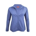 thumbnail image 1 of M&M SCRUBS Women's Ultra Soft Front Zip Warm-Up Scrub Jacket 5200 (Ceil Blue, X-Large), 1 of 6
