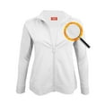 thumbnail image 1 of M&M SCRUBS Women's Ultra Soft Front Zip Warm-Up Scrub Jacket 5200 (White, Large), 1 of 6