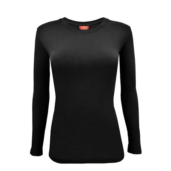 M&M SCRUBS Women's Under Scrub Tee Crew Neck Long Sleeve T-Shirt