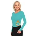 thumbnail image 1 of M&M SCRUBS Women's Underscrub Tee Crew Neck Long Sleeve T-Shirt (Aqua Blue, X-Large), 1 of 7