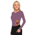 thumbnail image 1 of M&M SCRUBS Women's Underscrub Tee Crew Neck Long Sleeve T-Shirt (Argyle Purple, 4X-Large), 1 of 6