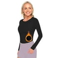 thumbnail image 1 of M&M SCRUBS Women's Underscrub Tee Crew Neck Long Sleeve T-Shirt (Black, X-Large), 1 of 7