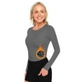 thumbnail image 1 of M&M SCRUBS Women's Underscrub Tee Crew Neck Long Sleeve T-Shirt (Charcoal, 3X-Large), 1 of 7