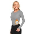 thumbnail image 1 of M&M SCRUBS Women's Underscrub Tee Crew Neck Long Sleeve T-Shirt (Heather Gray, Large), 1 of 7