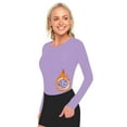 thumbnail image 1 of M&M SCRUBS Women's Underscrub Tee Crew Neck Long Sleeve T-Shirt (Lavender, Large), 1 of 5
