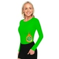 thumbnail image 1 of M&M SCRUBS Women's Underscrub Tee Crew Neck Long Sleeve T-Shirt (Lime Green, 4X-Large), 1 of 5