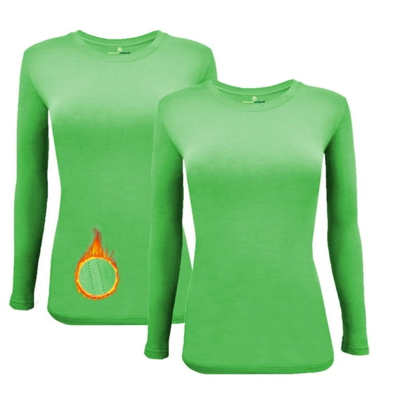 M&M SCRUBS Women's Underscrub Tee Crew Neck Long Sleeve T-Shirt Pack of 2