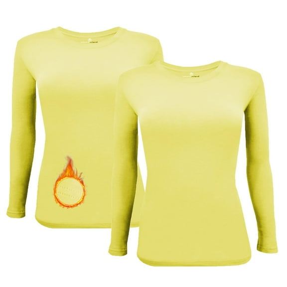 M&M SCRUBS Women's Underscrub Tee Crew Neck Long Sleeve T-Shirt Pack of 2