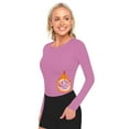 thumbnail image 1 of M&M SCRUBS Women's Underscrub Tee Crew Neck Long Sleeve T-Shirt (Pink, X-Large), 1 of 8