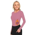 thumbnail image 1 of M&M SCRUBS Women's Underscrub Tee Crew Neck Long Sleeve T-Shirt (Rose, Small), 1 of 6