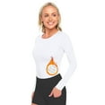 thumbnail image 1 of M&M SCRUBS Women's Underscrub Tee Crew Neck Long Sleeve T-Shirt (White, Large), 1 of 7