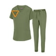 thumbnail image 1 of M&M SCRUBS Womens' Cool 4-Way Stretch Jogger Scrub Set (Olive, XX-Large-Petite), 1 of 6