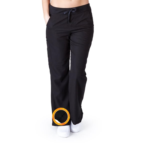 M&M SCRUBS - Womens Junior Fit Flare Cargo Scrub Pant 9120 2XL ( BLACK )