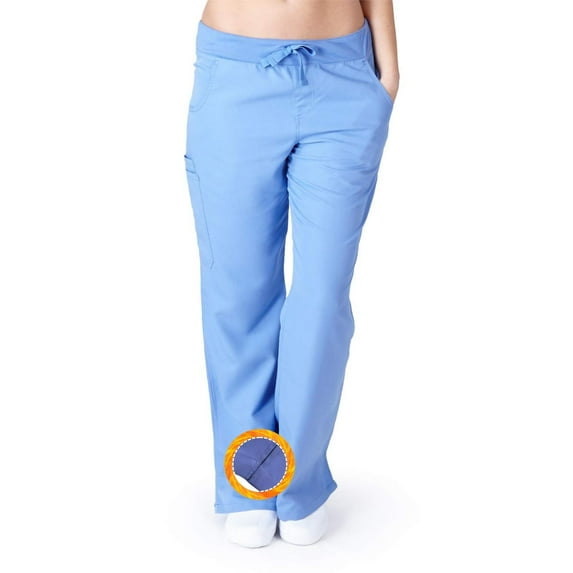 M&M SCRUBS - Womens Junior Fit Flare Cargo Scrub Pant 9120 L ( BURGUNDY )