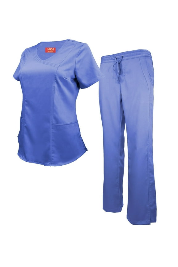 - Womens Junior Fit Flare Cargo Scrub Pant 9120 S ( ROYAL )