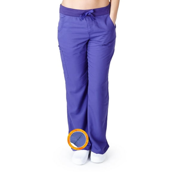M&M SCRUBS - Womens Junior Fit Flare Cargo Scrub Pant 9120 XS ( PURPLE )