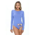 thumbnail image 1 of M&M Scrubs Bodysuits for Women Long Sleeve Crew Neck Slim Fit Casual Shapewear Body Suit (Ceil Blue, X-Large), 1 of 3
