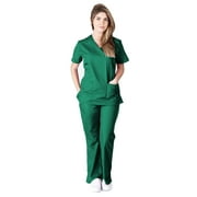 M&M Scrubs - Solid Mock Warp - Tie Back Scrub Set MM001