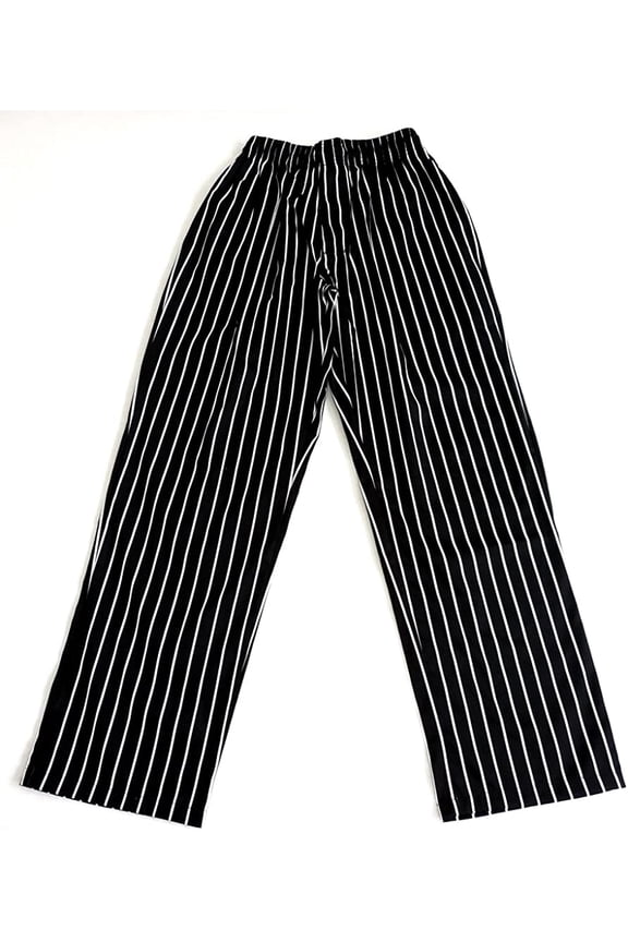 Unisex Chef Pants (Large, Chalk Strip)