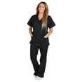 thumbnail image 1 of M&M Scrubs Women's Tie Back Solid Medical Scrub Set, 1 of 3
