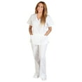 thumbnail image 1 of M&M Scrubs Women's Tie Back Solid Medical Scrub Set, 1 of 3