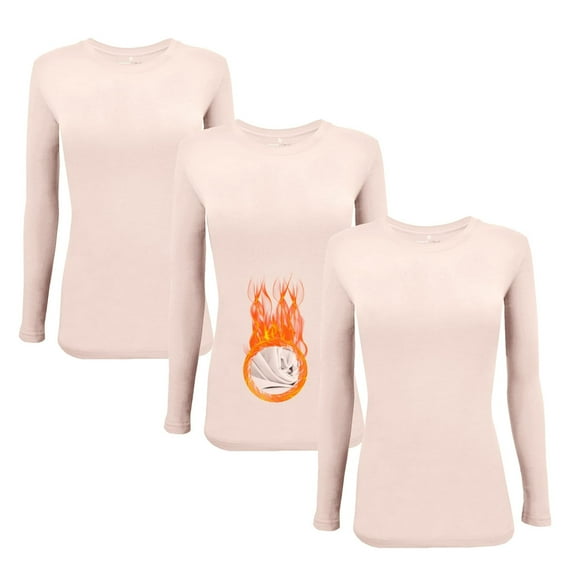 M&M Scrubs Women's Under Scrub Tee Crew Neck Long Sleeve T-Shirt Pack of 3 - Multi Pack of 3 (Nude, X-Small)