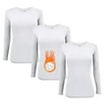 thumbnail image 1 of M&M Scrubs Women's Under Scrub Tee Crew Neck Long Sleeve T-Shirt Pack of 3 - Multi Pack of 3 (White, 4X-Large), 1 of 5