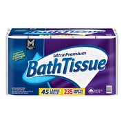 M.M. Ultra Premium 2-Ply Toilet Paper, 45 Rolls, 235 Sheets per Roll