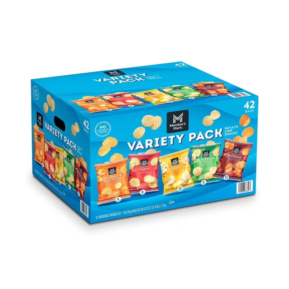M M Variety Pack Potato Chips, 1 oz., 42 pk.