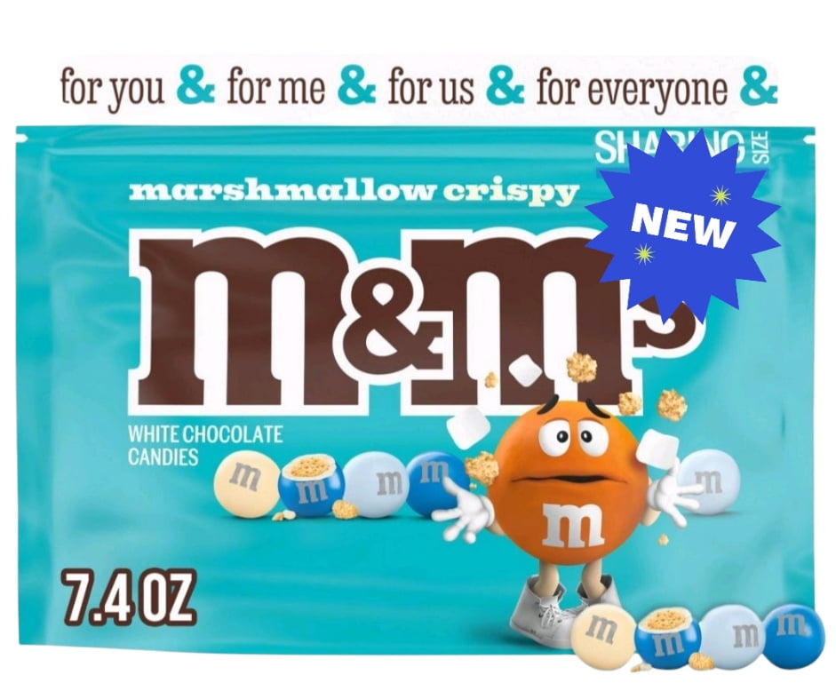 M&M'S Marshmallow Crispy White Chocolate Candy, Sharing Size