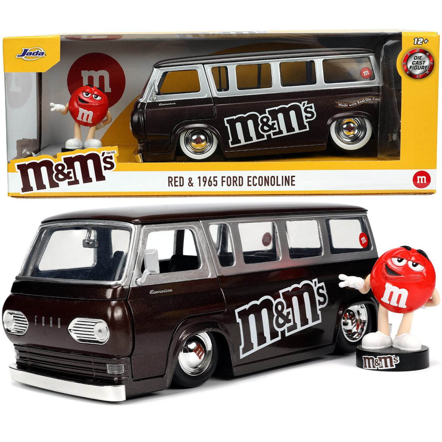 Amazon.com: Jada Toys M&Ms Red 1965 Ford Econoline Van 1:24