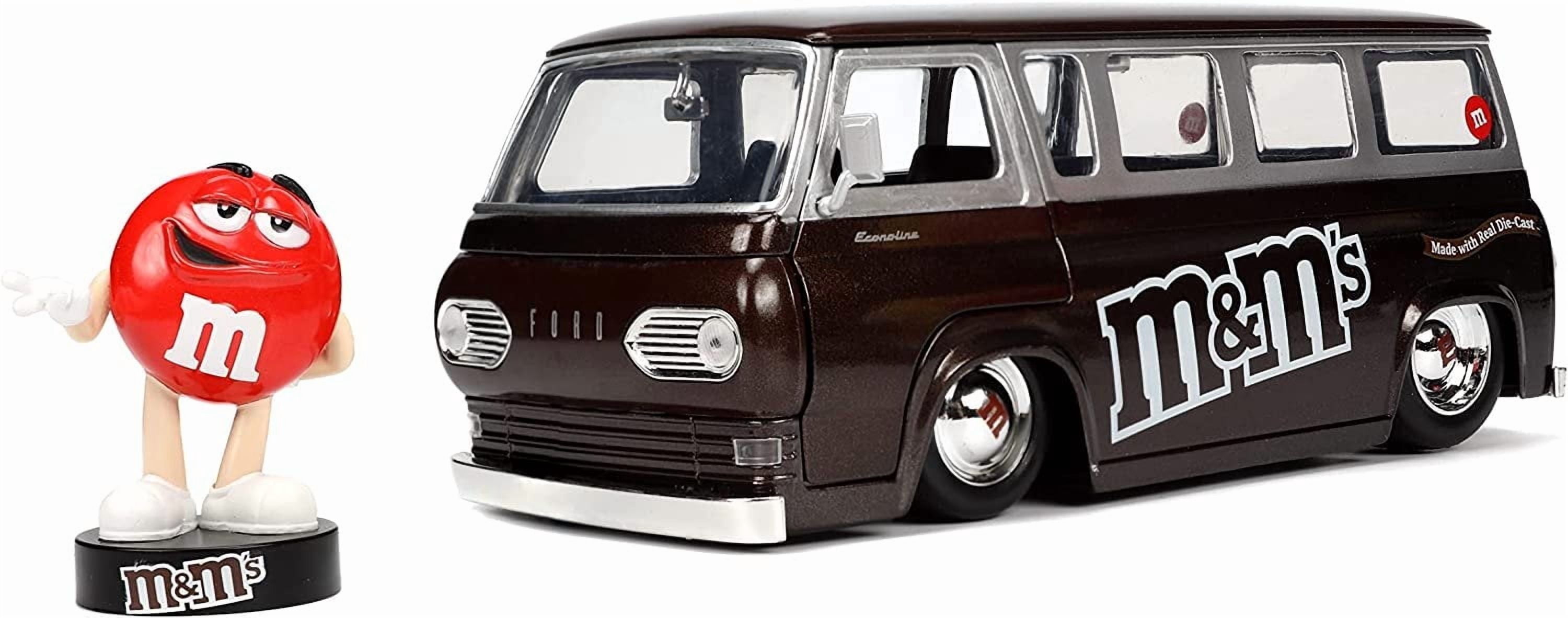 Jada Toys M&M's 1:24 Scale 1965 Ford Econoline Die-Cast Vehicle with Red Figure