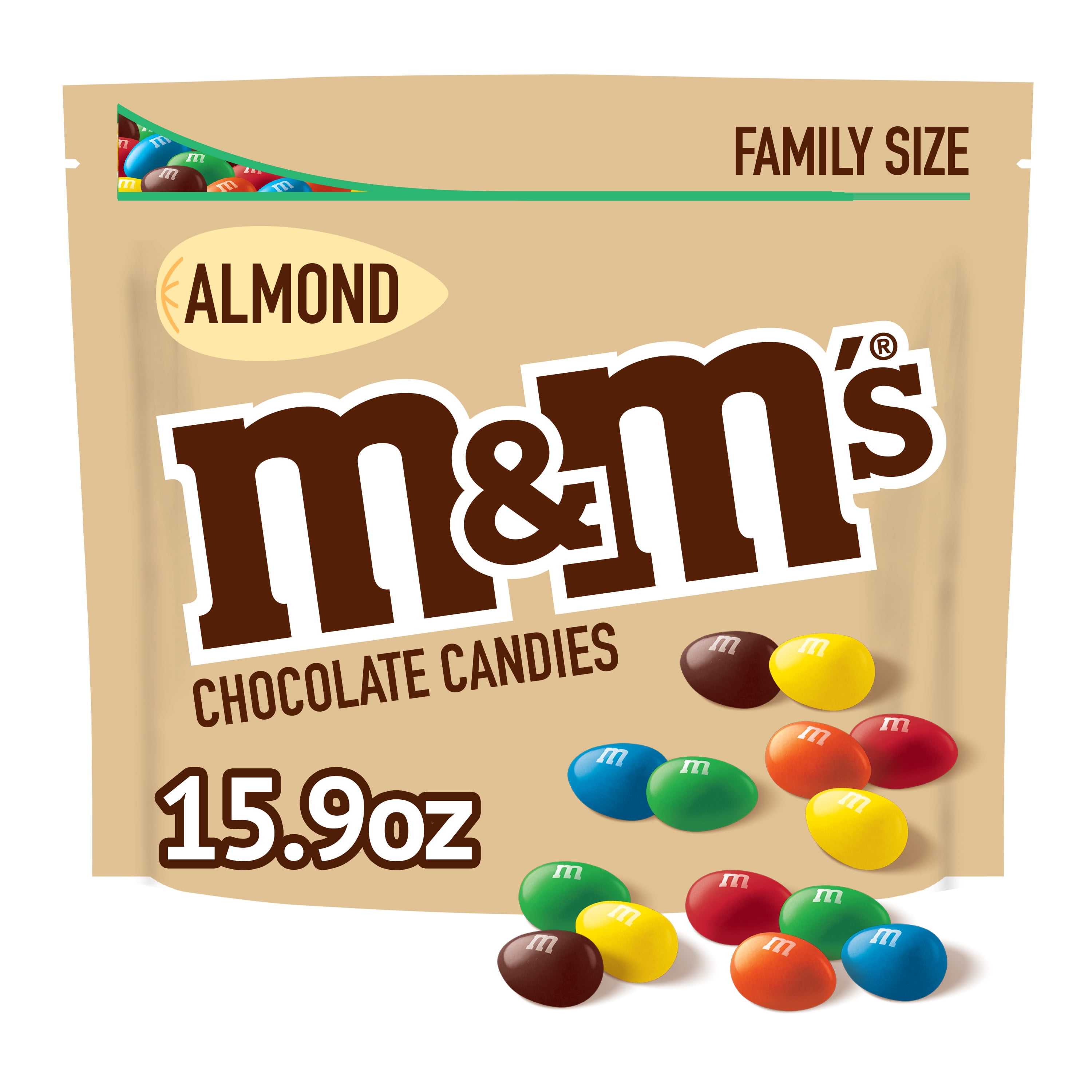 M and Ms King Size Almond Candy -- 108 per case.