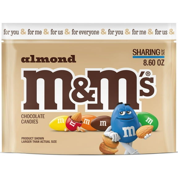 M&M's Almond Milk Chocolate Candy, Sharing Size - 8.6 oz Bag