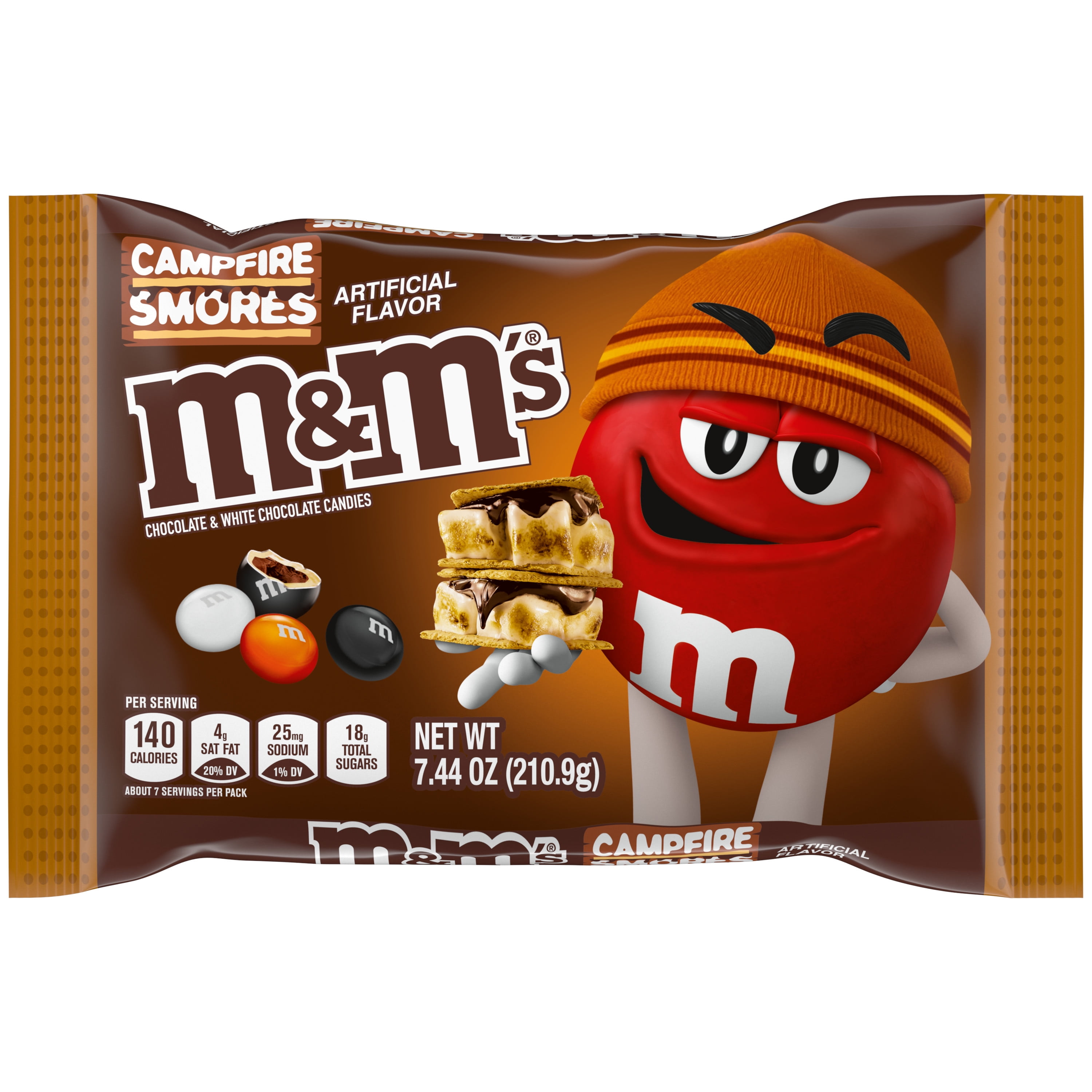 M&M's Campfire Smores White and Milk Chocolate Halloween Candy 7.44