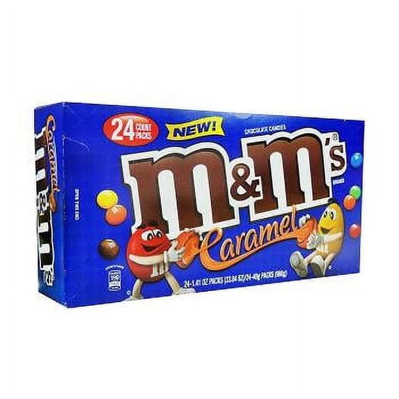 M&M's Caramel Chocolate Candy Box 24 Count - 1.41 Oz