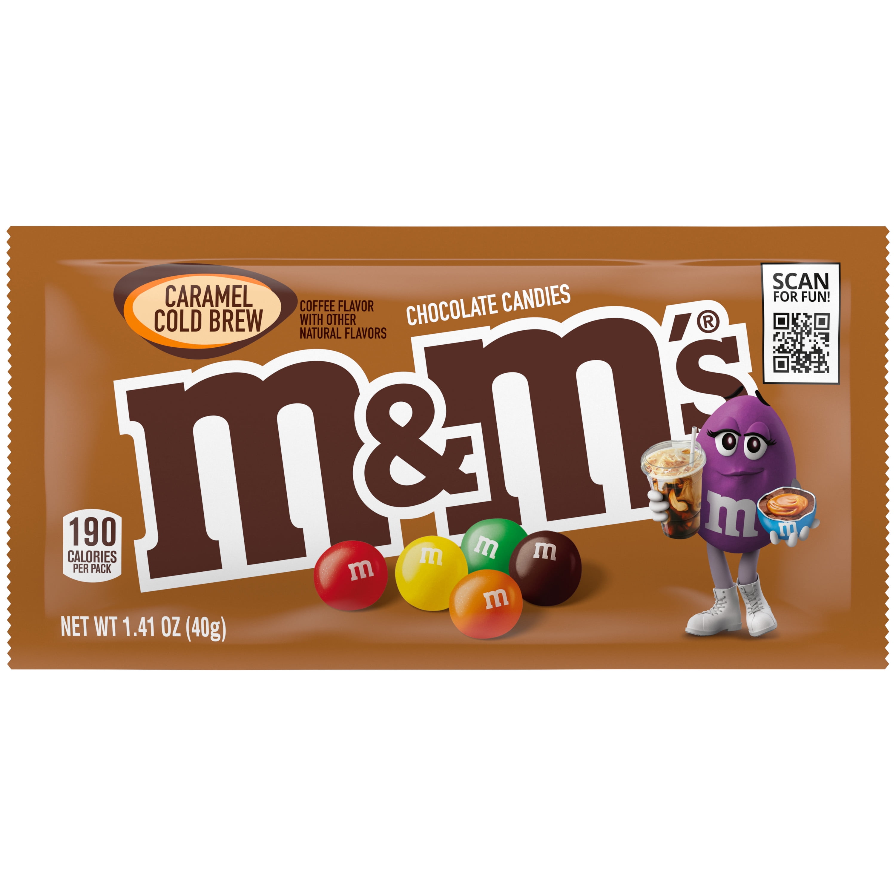 M&M's Caramel Cold Brew Milk Chocolate Candy - 1.41 oz Pack