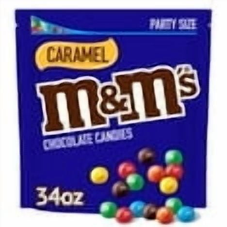 M&M's Caramel Milk Chocolate Candy Party Size - 34 oz Bag-Pack of