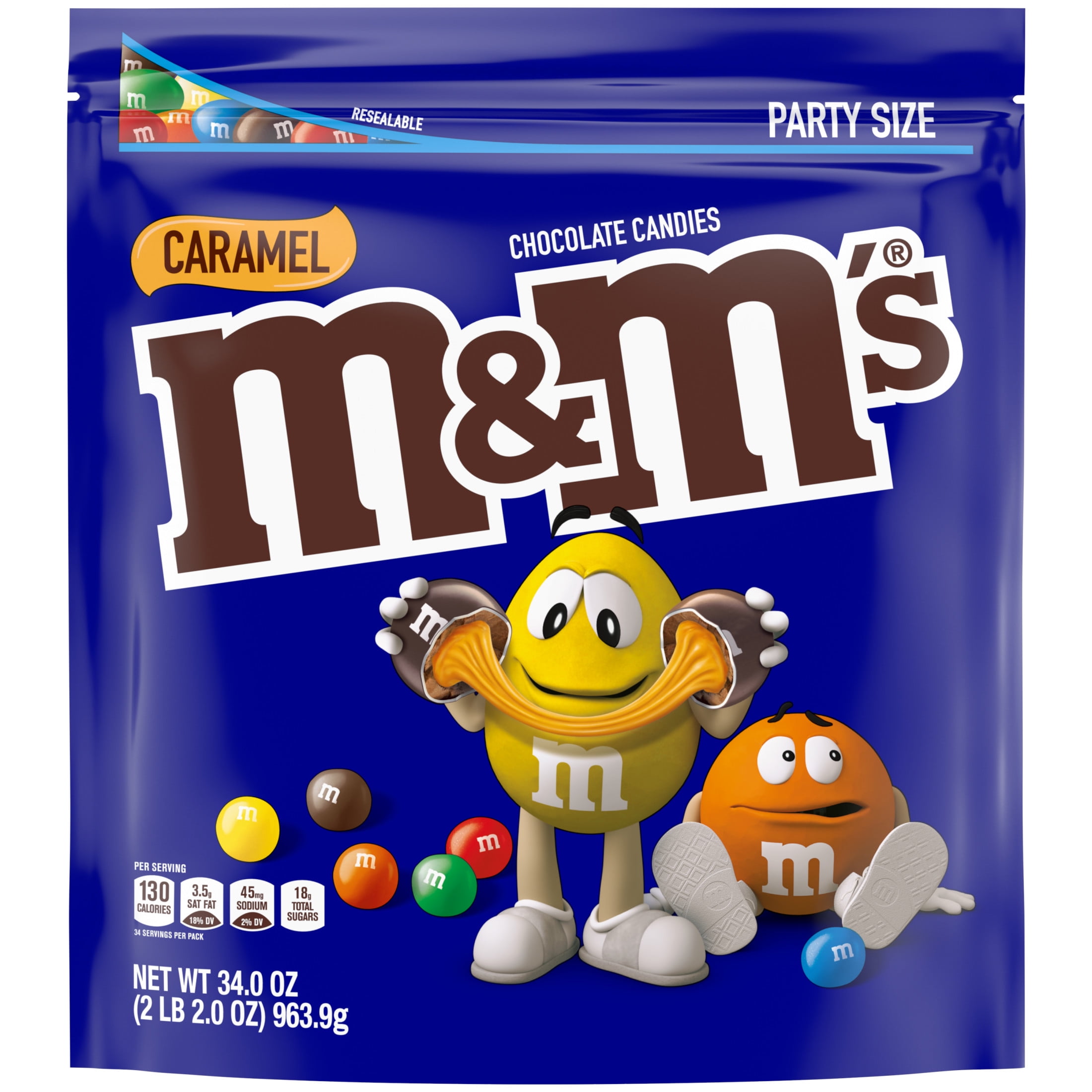 M M s Caramel Milk Chocolate Candy Party Size 34 oz Bag